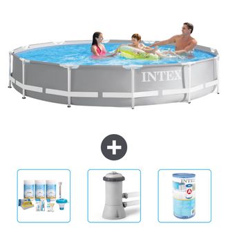 Intex Piscina Prism Frame Redonda - 366x76 Cm - 6-piezas S31896