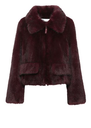 Bully Bordeaux Faux Fur Jacket