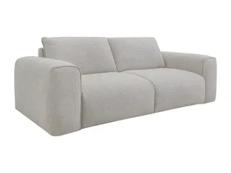 Vente-Unique Divano Letto 3 Posti Express In Tessuto Testurizzato Beige Letto 140 Cm Materasso 13 Cm - Poglo