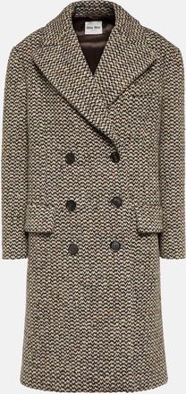 Miu Miu Wool and silk-blend boucle coat