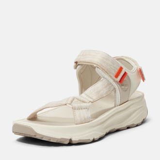 Timberland Sandale TIMBERLAND MOTION DUNE BACKSTRAP SANDAL, Damen, Gr. 38,5, weiss (wei&szlig; webbing), Textil, Schuhe Sandale