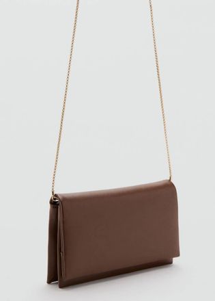 Mango Borsa a tracolla piccola cioccolato - Donna - Taglia unica - MANGO