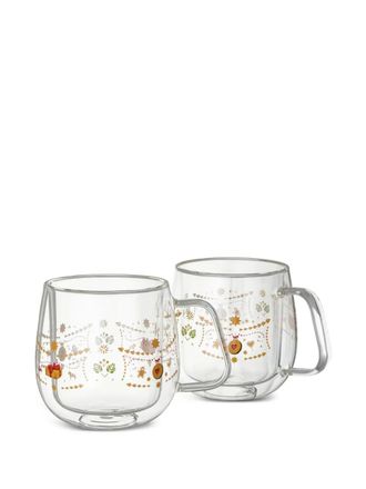 Hutschenreuther double-walled festive mugs (set of two) - unisex - glass - One Size - Neutrals