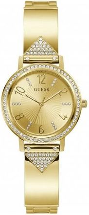 Guess Tri Luxe Quartz Gold Dial Ladies Watch GW0474L2