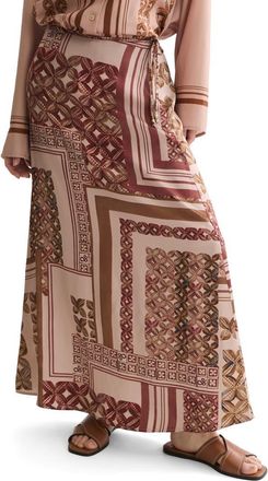 Scotch & Soda Print Ankle Skirt in Tiles Foulard Rosedust at Nordstrom, Size X-Small