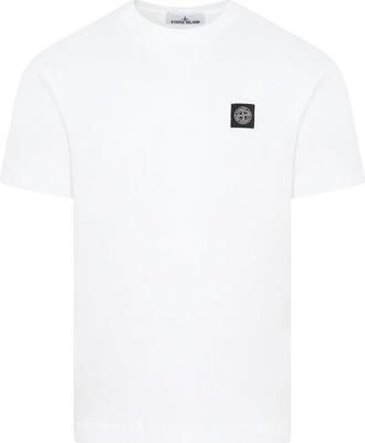 Stone Island White Cotton T-Shirt-Uomo