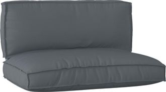 vidaXL Juego De Cojines De Paleta 2 Pcs Antracita 120 X 80 X 12 Cm Vidaxl