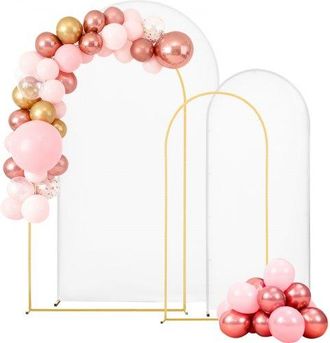 OEM Arco De Boda De Metal Color Dorado, 2,2 X 1,2 M/1,8 X 0,8 M, Arco De Globos Con Cubierta Para Bodas, Fiestas De Cumplea&ntilde;os, Festivales Y Ceremonias, M