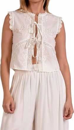 Elan Fly Away Top In White