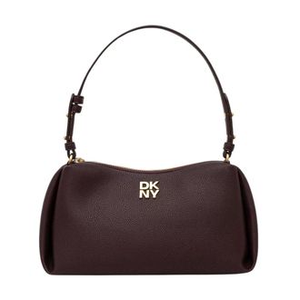 DKNY Dkny - Remy Schoudertas met Ritssluiting Boven - Dames - Tassen - Bruin - Maat: ONE Size Leer