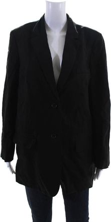 Everlane Womens The Cotton Linen Blazer Black