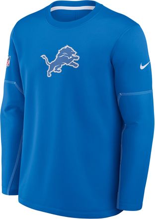 Nike Detroit Lions Sideline Coaches Nike Mens Therma-FIT NFL Long-Sleeve T-Shirt in Blue | 03BR0B9E9J-MXW