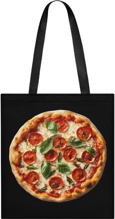 Generic Italian Pizza Womens Tote Casual Shopping Bag Lightweight Shoulder Bags Hobos Handbag for Work Travel Daily 35x40cm