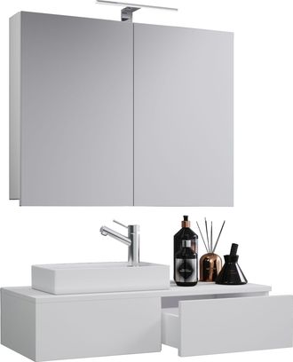 ebuy24 Ebuy24 - Set Vcm De 3 Piezas Lavadero Para Invitados Wc Ba&ntilde;o De Invitados Lavabo Wc Muebles De Ba&ntilde;o Juego De Ba&ntilde;o - Gudas Sc (blanco)