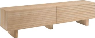 Vente-Unique Mueble de TV con 2 puertas de MDF - 180 cm - Natural - LUDIMA