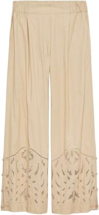 Alchemist Moonflower Pants - Dames - Wijde Broeken - Beige - M - Katoen - Broeken