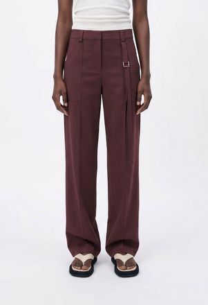 Patrizia Pepe Pantaloni straight in misto viscosa