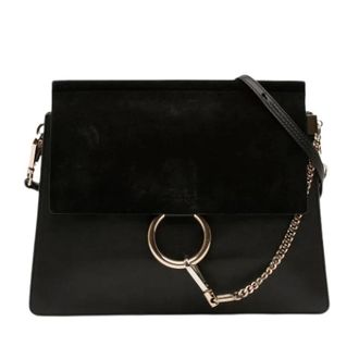 Chlo&eacute; Pre-owned Faye Crossbody Bag - Dames - Pre-owned - Zwart - Maat: ONE Size Leer