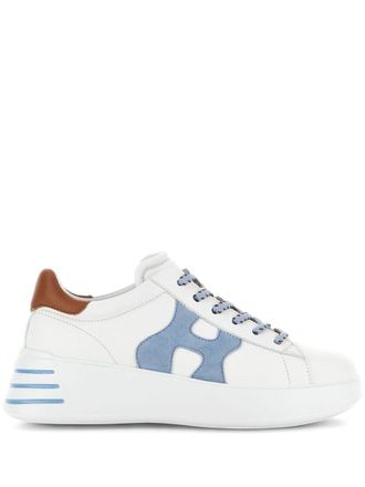 Hogan Sneakers Rebel H564 con suola rialzata - Bianco