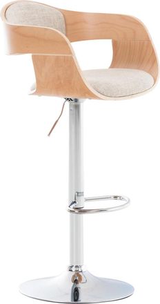 Clp Clp - Taburete De Bar Kingston Tapizado En Tela Natural/crema