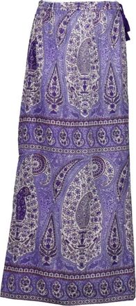 Antik Batik Paarse Tajar Rok - Dames - Maxi Rokken - Paars - M - Rokken