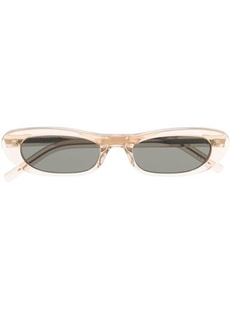Saint Laurent Eyewear SL 557 zonnebril met ovaal montuur - Beige