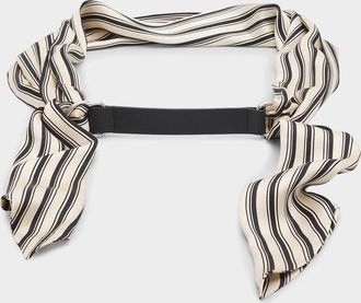 Rag & Bone Michele Striped Silk Scarf Belt