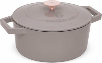 Berlinger Haus Olla De Hierro Fundido Esmaltado De 4,35 L Y 24 Cm, Berlinger Haus, Molde Resistente, Color Topo Bh-6525