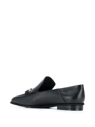 Ferragamo Gancini Buckle Leather Loafer - Black
