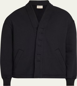 Mordecai Mens Cotton Fleece Cardigan