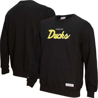 Mitchell & Ness Mens Mitchell & Ness Black Oregon Ducks Elite Script Pullover Sweatshirt at Nordstrom, Size Xx-Large