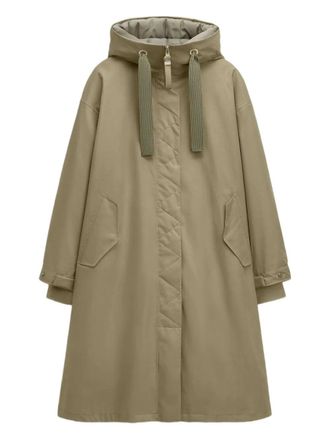 G-Lab quilted-trim hooded parka coat - Neutrals