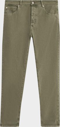 Brunello Cucinelli Men & apos;s Dyed Denim Slim-Straight Leg Five-Pocket Pants