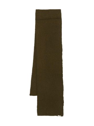 Anerkjendt ribbed scarf - men - Lambs Wool/Nylon - One Size - Green
