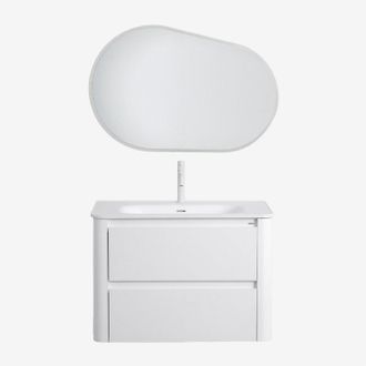 Sklum Sklum - Conjunto De Mueble De Ba&ntilde;o En Madera Con Lavabo Integrado Egerton