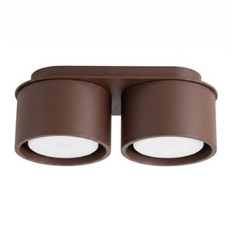Sollux Lighting Plafone marr&oacute;n aluminio alt. 8 cm