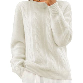 Generic Cowl Neck Tops for Women Turtle Neck Oversized Jumpers Cardigans for Women Long Sleeve Pullover Casual Turtle Neck Jumpers Tops Grace Pullovers Holida