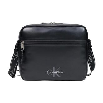 Calvin Klein Borsa a tracolla per laptop Bold Logo Webbing - - Bags - Uomo - Nero - ONE SIZE