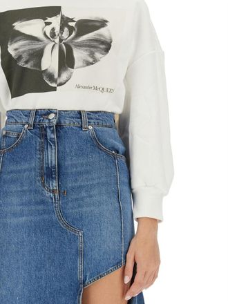 Alexander McQueen Logo-Embroidered Cotton Sweatshirt - Multicolor