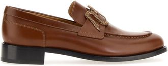 Rene Caovilla Beige Slip On Loafers