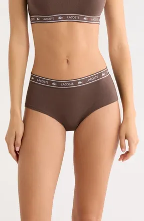 Lacoste Stretch Cotton Briefs in Grume at Nordstrom, Size Xxx-Large