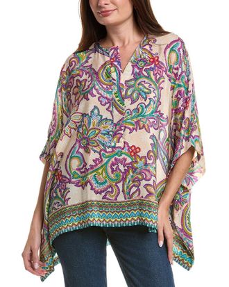 Johnny Was Aletika Silk Poncho