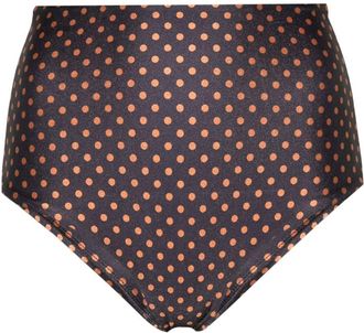 Faithfull The Brand Reyes polka-dot bikini bottoms - women - Nylon/Elastane - S - Grey