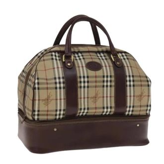 Burberry Pre-owned Weekend Bags, female, Beige, Size: ONE SIZE Pre-owned Boston Bag