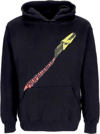 PROPAGANDA Zwarte hoodie met kangoeroezak - Heren - Hoodies - Zwart - XL - Katoen - Hoodies & sweatvesten