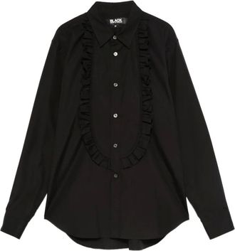 Comme Des Garçons Camicia con ruches - Nero