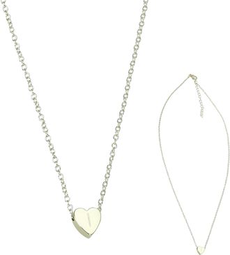 Generic 26 Initial Heart Shape Alphabet Necklace For Women Necklaces A Z Gold Girls Disc (I, One Size)