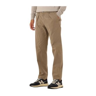 Profuomo Broeken, Heren, Beige, XL, Wol, Taupe Chino Broek voor Heren