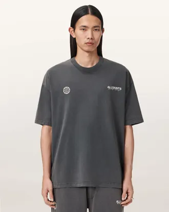 AllSaints Emblem Short Sleeve Cotton T-Shirt