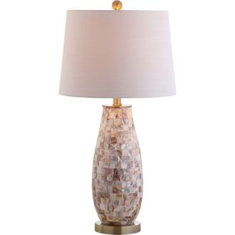 Jonathan Y Designs Jocelyn 28 Seashell LED Table Lamp, Natural in Natural/brass Gold at Nordstrom